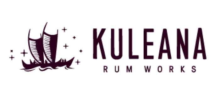 Logo with a stylized sailboat and text 'Kuleana Rum Works'.
