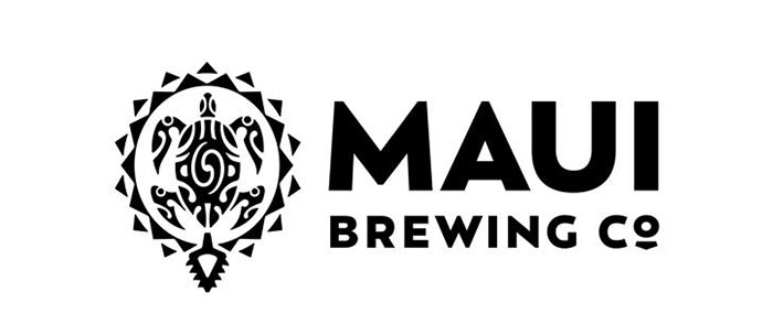 Logo of Maui Brewing Co featuring a stylized turtle design.